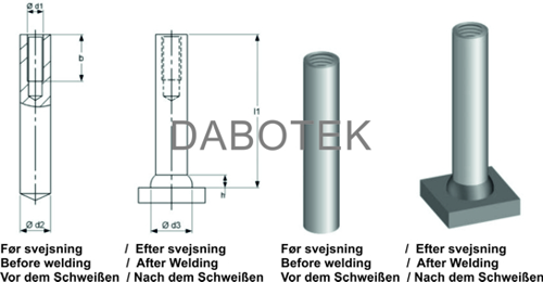 ID Gevindbøs M5-Ø10x80 mm Matr. A4-80 efter EN ISO 13918
