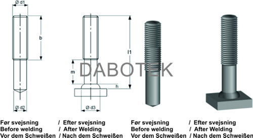 PD Gewindebolzen M16x80 Matr. 4.8 nach EN ISO 13918 (MP)