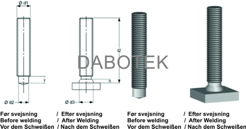 RD Gevindbolt for gas M12x90 mm Matr. 4.8 efter EN ISO 13918