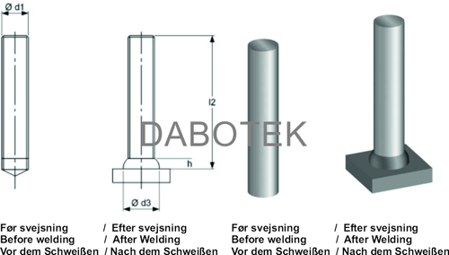 UD Stift Ø8X70 mm stål 4.8 efter EN ISO 13918